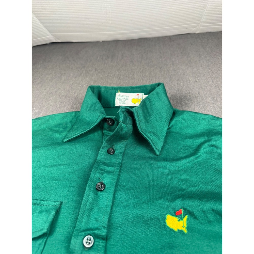 Augusta National Golf Shop Masters Green Lisle Cotton Polo Shirt Mens Small